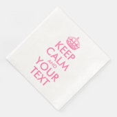 Personalisiert BEHALTEN CALM und IHRER TEXT Serviette (Ecke)