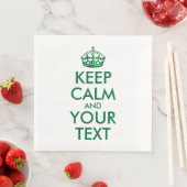 Personalisiert BEHALTEN CALM und IHRER TEXT Serviette (Beispiel)