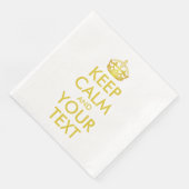 Personalisiert BEHALTEN CALM und IHRER TEXT Serviette (Ecke)