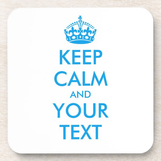 Personalisiert BEHALTEN CALM und IHRER TEXT Untersetzer (Vorderseite)