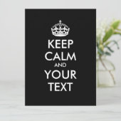 Personalisiert BEHALTEN CALM und IHRER TEXT - weiß (Stehend Vorderseite)