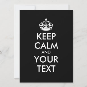 Personalisiert BEHALTEN CALM und IHRER TEXT - weiß