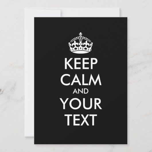 Personalisiert BEHALTEN CALM und IHRER TEXT - weiß (Vorderseite)