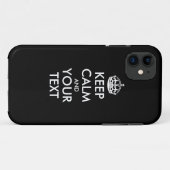 Personalisiert BEHALTEN CALM und IHRER TEXT - weiß Case-Mate iPhone Hülle (Rückseite (Horizontal))