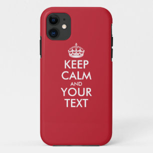 Personalisiert BEHALTEN CALM und IHRER TEXT - weiß Case-Mate iPhone Hülle