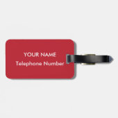 Personalisiert BEHALTEN CALM und IHRER TEXT - weiß Gepäckanhänger (Rückseite horizontal)