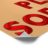 Personalisiert BEHALTEN CALM- UND PLAYSOFTBALLPLAT Poster (Ecke)