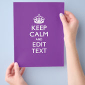 Personalisiert BEHALTEN CALM UND Text bearbeiten a Flyer (Hand)