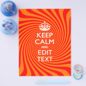 Personalisiert BEHALTEN CALM und Text Orange Swirl Flyer (Einzeln)