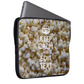 Personalisiert BEHALTEN CALM und Text-Popcorn Laptopschutzhülle (Vorne Rechts)