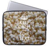 Personalisiert BEHALTEN CALM und Text-Popcorn Laptopschutzhülle (Vorderseite)