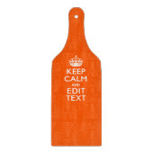 Personalisiert BEHALTEN KALM der orangefarbenen Te Schneidebrett (Vorderseite)