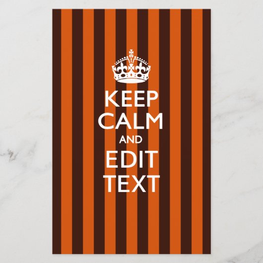 Personalisiert BEHALTEN KALM Ihres Textes auf Oran Flyer (Vorne)