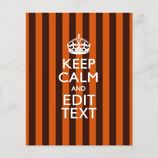 Personalisiert BEHALTEN KALM Ihres Textes auf Oran Flyer (Vorne)