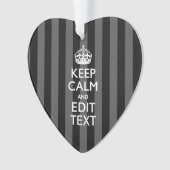 Personalisiert BEHALTEN KALM Ihres Textes auf schw Ornament (Vorderseite)