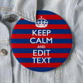 Personalisiert BEHALTEN KALM Ihres Textes auf Stre Button (Beispiel)