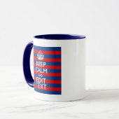 Personalisiert BEHALTEN KALM Ihres Textes auf Stre Tasse (Vorderseite Links)