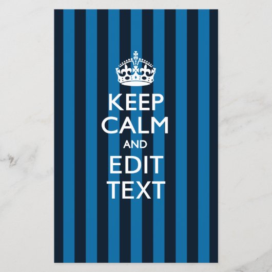 Personalisiert BEHALTEN KALM Ihres Texts auf blaue Flyer (Vorne)