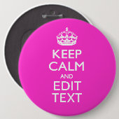 Personalisiert Behalten Ruhe und Bearbeiten von Te Button (Vorne & Hinten)