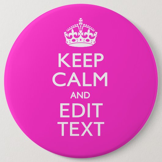 Personalisiert Behalten Ruhe und Bearbeiten von Te Button (Vorderseite)