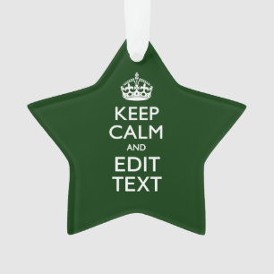Personalisiert Behalten Ruhe und ein grünes Textde Ornament