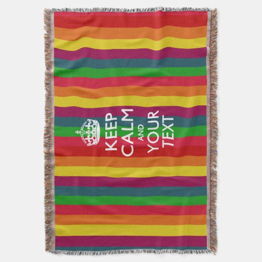 Personalisiert Behalten Ruhe und Ihr Text für Cool Decke (Vorderseite Vertikal)