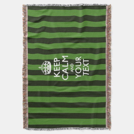 Personalisiert Behalten Ruhe und Ihr Text für Cool Decke (Vorderseite Vertikal)