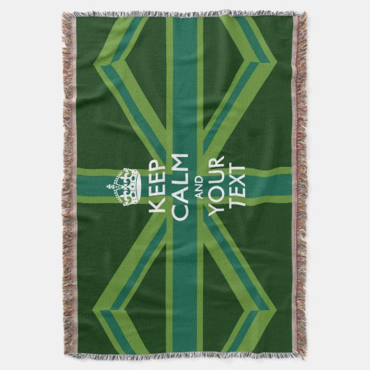 Personalisiert Behalten Ruhe und Ihr Text für Cool Decke (Vorderseite Vertikal)