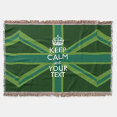 Personalisiert Behalten Ruhe und Ihr Text für Cool Decke (Vorderseite)