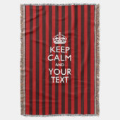 Personalisiert Behalten Ruhe und Ihr Text für Cool Decke (Vorderseite Vertikal)