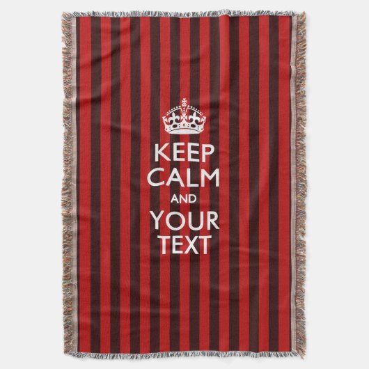 Personalisiert Behalten Ruhe und Ihr Text für Cool Decke (Vorderseite Vertikal)