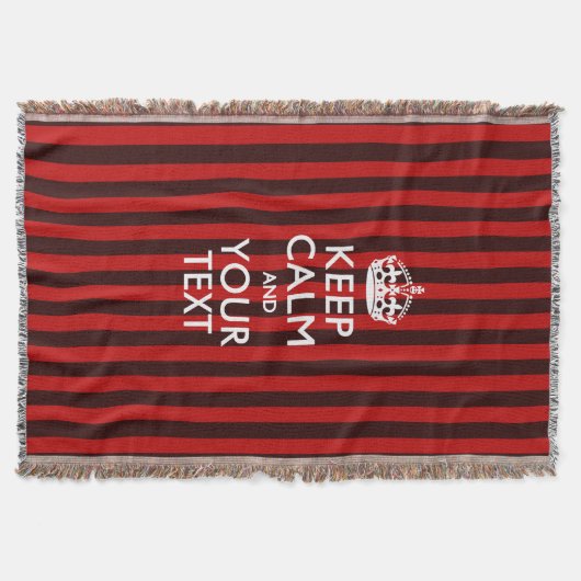 Personalisiert Behalten Ruhe und Ihr Text für Cool Decke (Vorderseite)