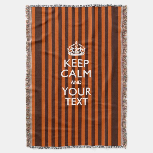 Personalisiert Behalten Ruhe und Ihr Text für Cool Decke (Vorderseite Vertikal)