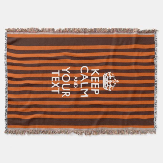 Personalisiert Behalten Ruhe und Ihr Text für Cool Decke (Vorderseite)