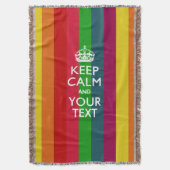 Personalisiert Behalten Ruhe und Ihr Text für Cool Decke (Vorderseite Vertikal)