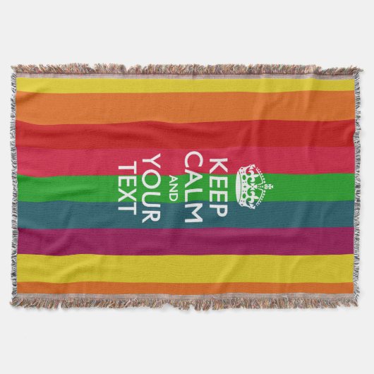 Personalisiert Behalten Ruhe und Ihr Text für Cool Decke (Vorderseite)