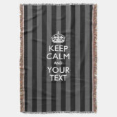 Personalisiert Behalten Ruhe und Ihr Text für Cool Decke (Vorderseite Vertikal)