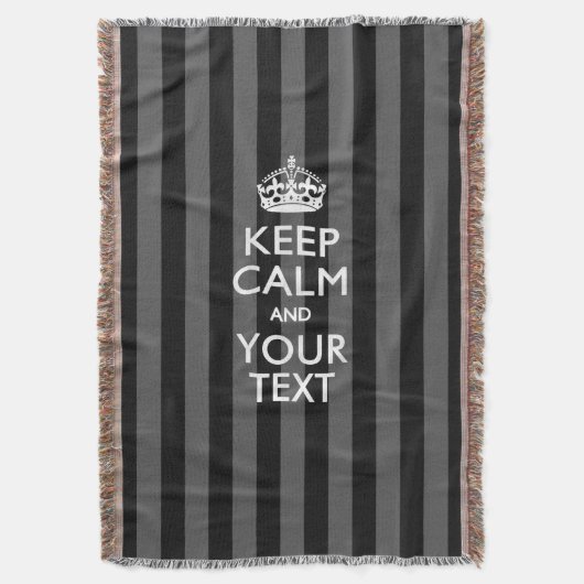 Personalisiert Behalten Ruhe und Ihr Text für Cool Decke (Vorderseite Vertikal)