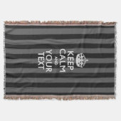 Personalisiert Behalten Ruhe und Ihr Text für Cool Decke (Vorderseite)