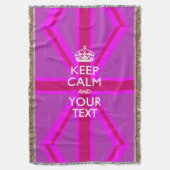 Personalisiert Behalten Ruhe und Ihr Text für Cool Decke (Vorderseite Vertikal)