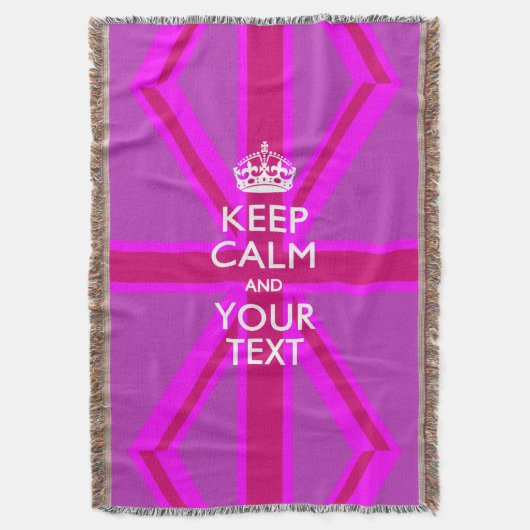 Personalisiert Behalten Ruhe und Ihr Text für Cool Decke (Vorderseite Vertikal)