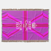 Personalisiert Behalten Ruhe und Ihr Text für Cool Decke (Vorderseite)