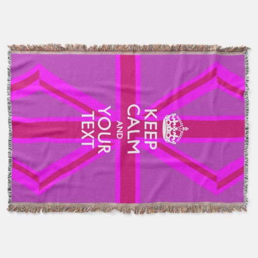 Personalisiert Behalten Ruhe und Ihr Text für Cool Decke (Vorderseite)