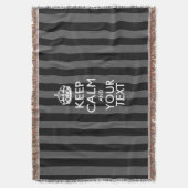 Personalisiert Behalten Ruhe und Ihr Text für Cool Decke (Vorderseite Vertikal)