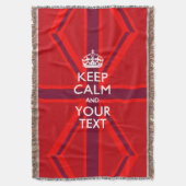 Personalisiert Behalten Ruhe und Ihr Text für Cool Decke (Vorderseite Vertikal)