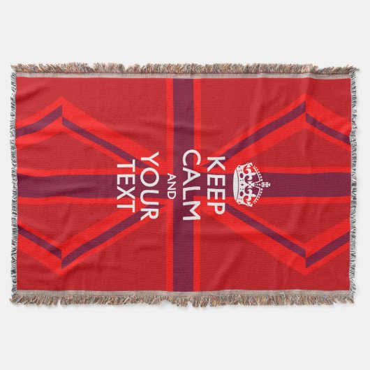 Personalisiert Behalten Ruhe und Ihr Text für Cool Decke (Vorderseite)