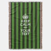 Personalisiert Behalten Ruhe und Ihr Text für Cool Decke (Vorderseite Vertikal)