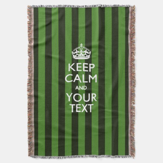 Personalisiert Behalten Ruhe und Ihr Text für Cool Decke (Vorderseite Vertikal)