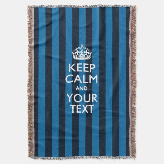 Personalisiert Behalten Ruhe und Ihr Text für Cool Decke (Vorderseite Vertikal)