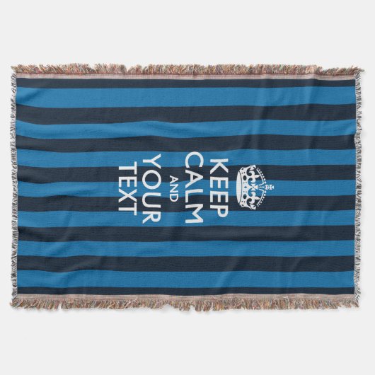 Personalisiert Behalten Ruhe und Ihr Text für Cool Decke (Vorderseite)